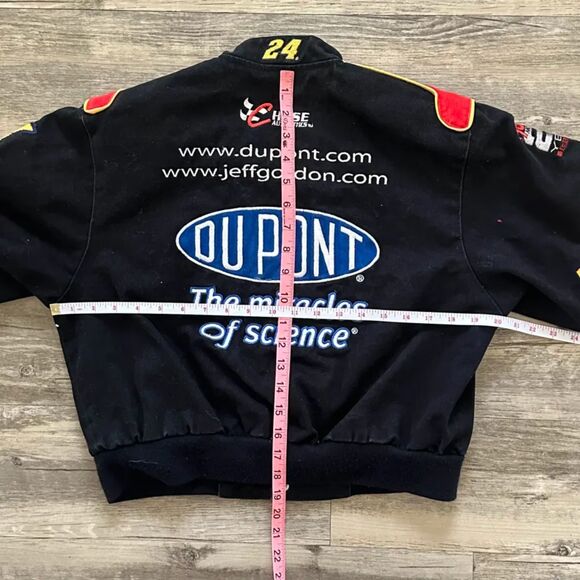 Vintage Nascar #24 Jeff Gordon Dupont Flames Racing Jacket Size XL YOUTH - Picture 7 of 7